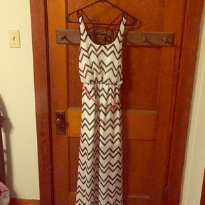 Black and White Chevron Maxi Dress